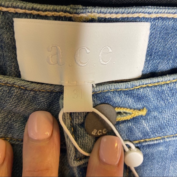 a.c.e. Distressed Jean Shorts NWOT - Picture 2 of 5